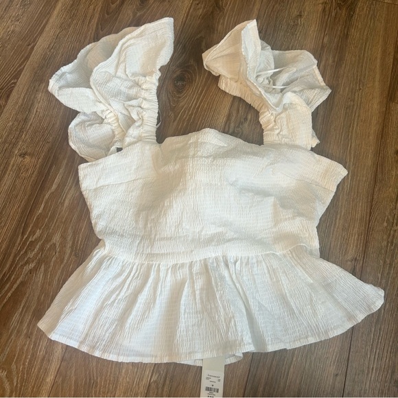 NWT Mi Ami from Francesca’s Jessie Bow Back Peplum Blouse Size M - Picture 8 of 10